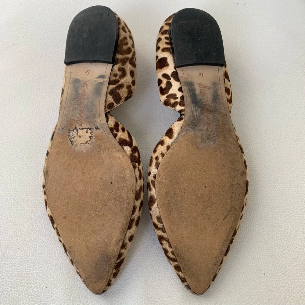 Sam Edelman Leopard Print Calf Hair Rodney D'orsay Slip On Flats